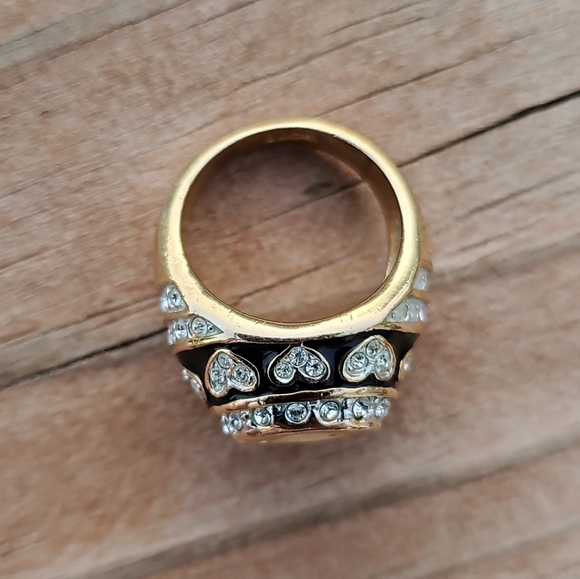 Vintage Gold Tone Citrine Statement Ring (Size 6) - Picture 2 of 7